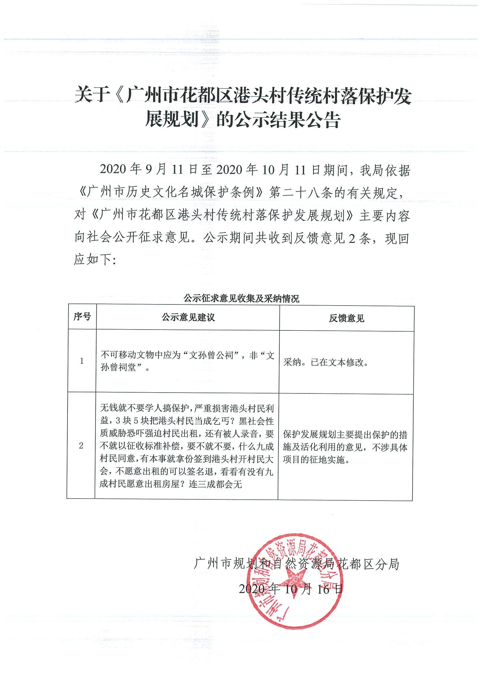 关于《澳门金沙娱乐城官网港头村传统村落保护发展规划》的公示结果公告.jpg